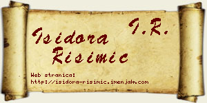 Isidora Risimić vizit kartica